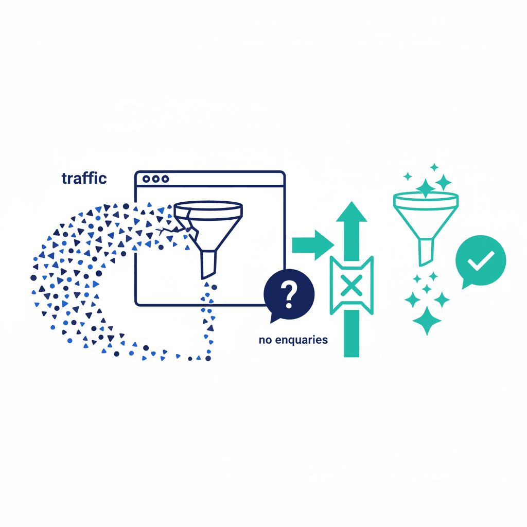 Why Your Website Gets Traffic But No Enquiries (And How to Fix It)