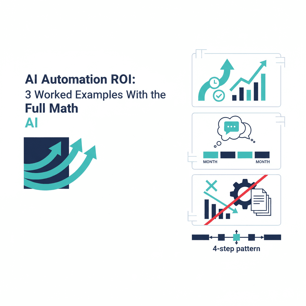 AI Automation ROI: 3 Worked Examples With the Full Math